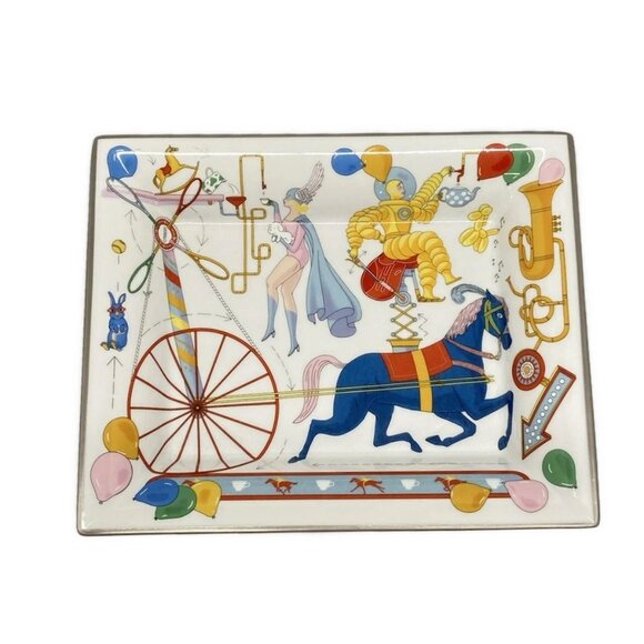 HERMES Vido Posh Tea for Two White Red Multi Porcelain (porcelain) 508-080625 - Picture 1 of 5